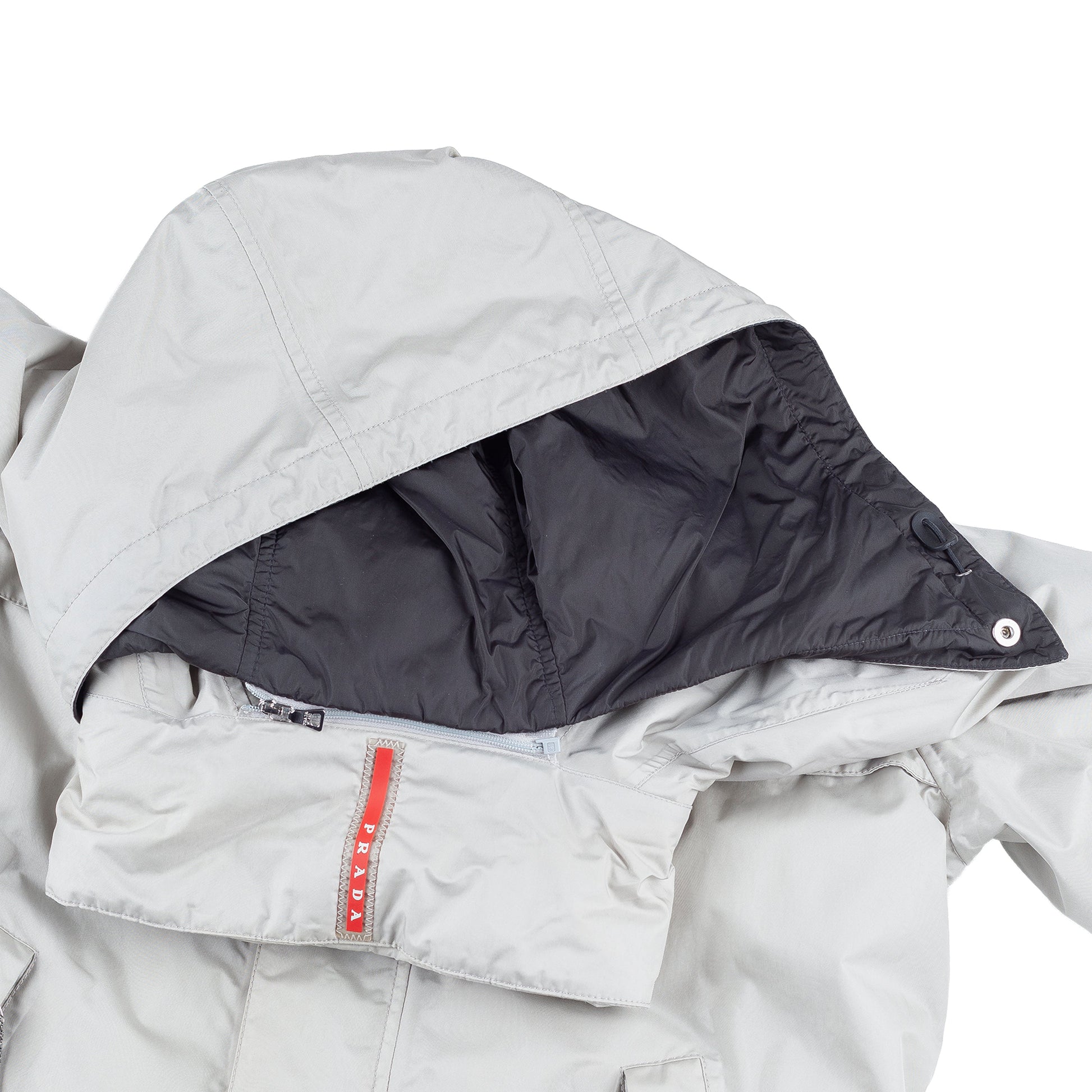 Prada Sport Vintage Active Gray Waterproof Insulated Jacket  