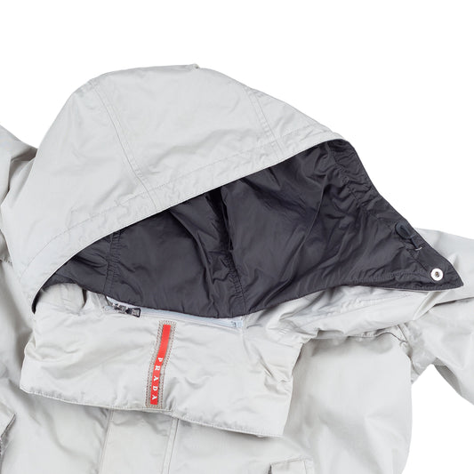 Prada Sport Vintage Active Gray Waterproof Insulated Jacket  