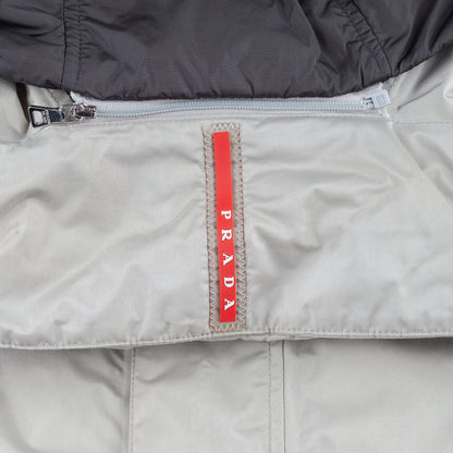 Prada Sport Vintage Active Gray Waterproof Insulated Jacket  