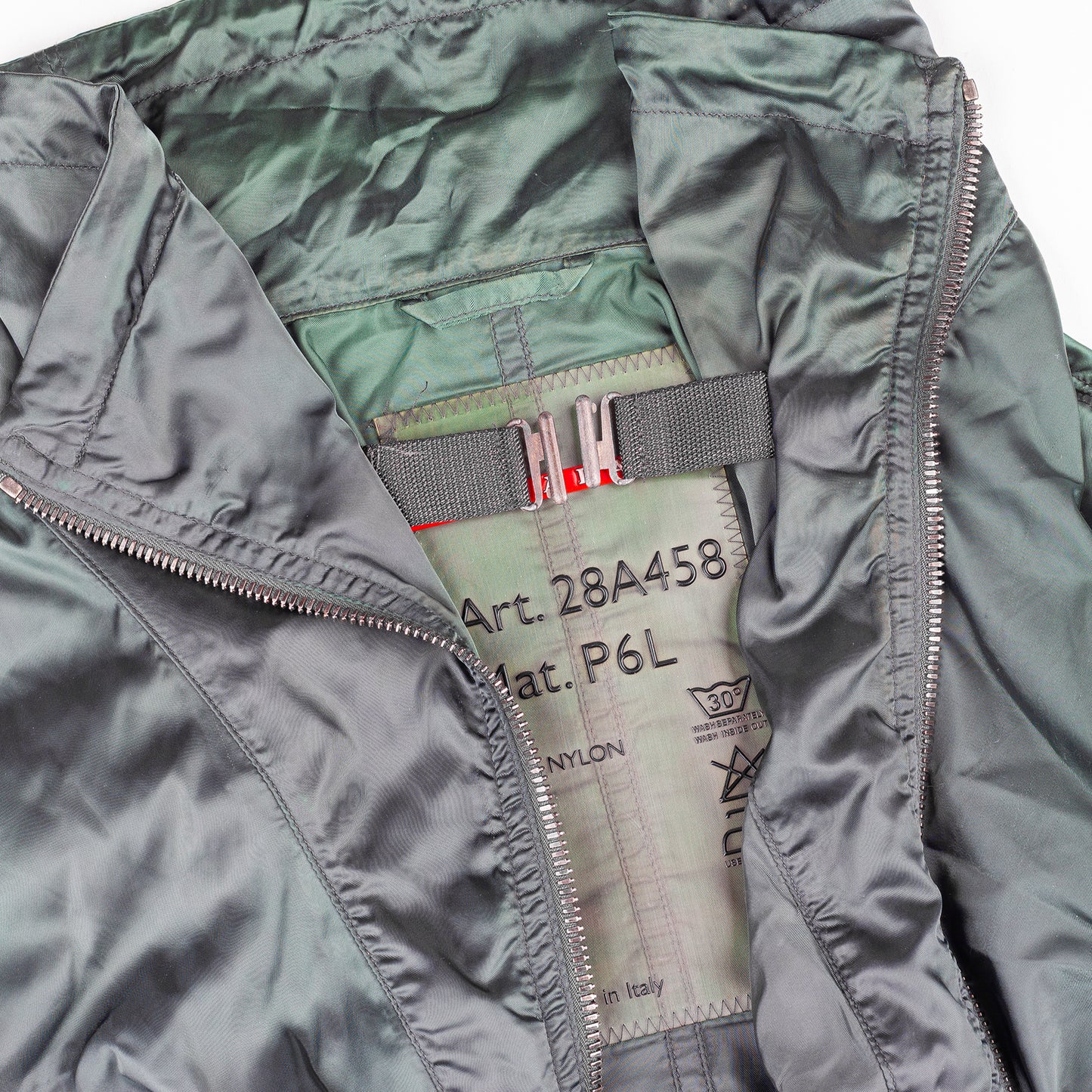 Prada Sport Vintage Green Windbreaker Jacket with Lace-Up Sleeves