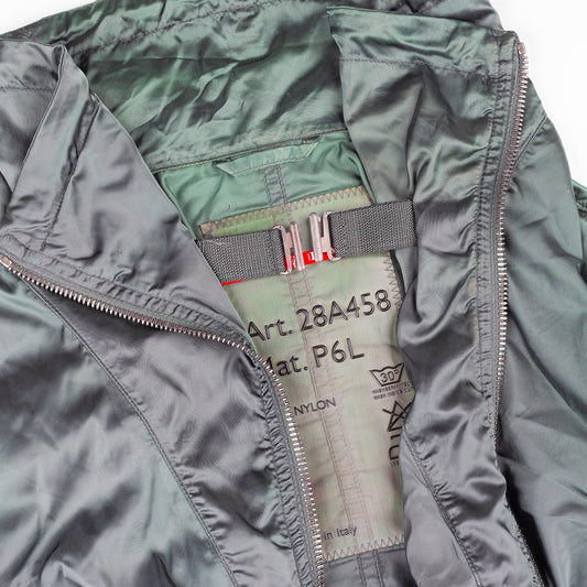 Prada Sport Vintage Green Windbreaker Jacket with Lace-Up Sleeves  