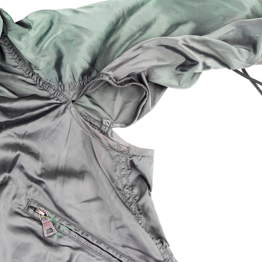 Prada Sport Vintage Green Windbreaker Jacket with Lace-Up Sleeves  