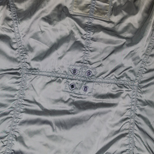 Prada Sport Vintage Green Windbreaker Jacket with Lace-Up Sleeves  