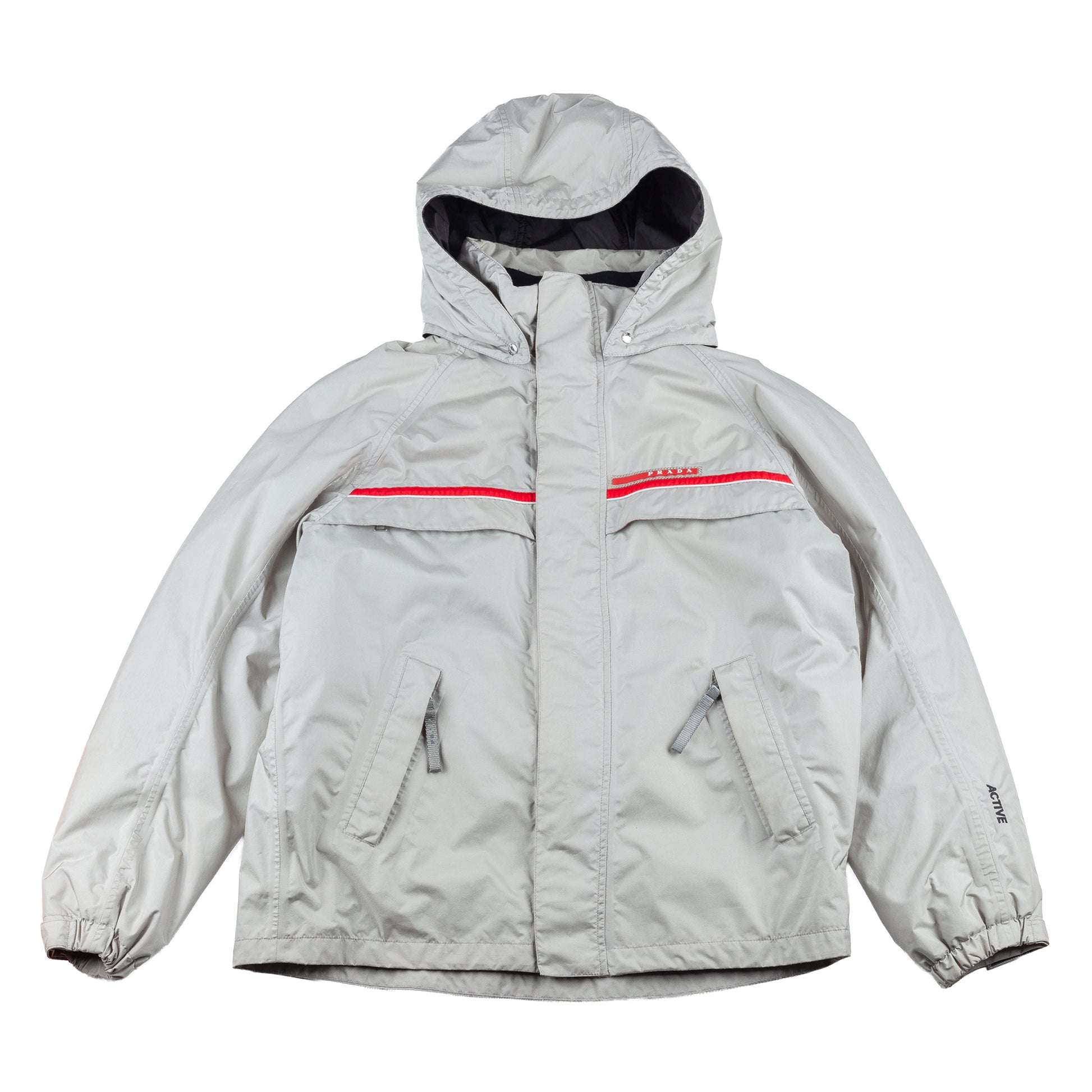 Prada Sport Vintage Active Gray Waterproof Insulated Jacket  