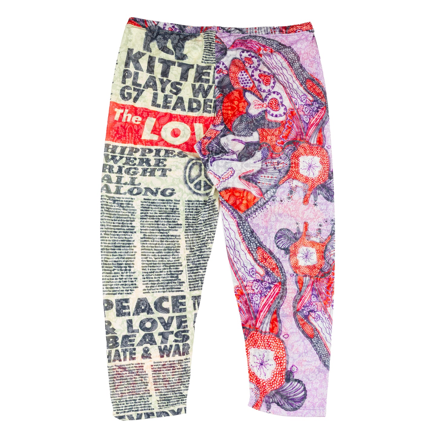 Custo Barcelona Vintage ‘Equal and Justice’ Printed Capri Leggings