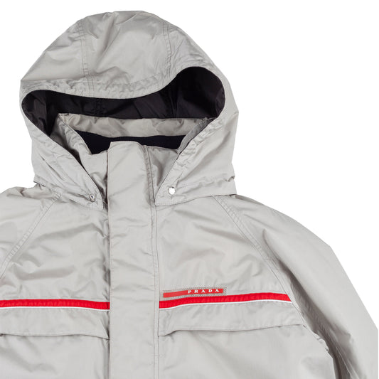 Prada Sport Vintage Active Gray Waterproof Insulated Jacket  