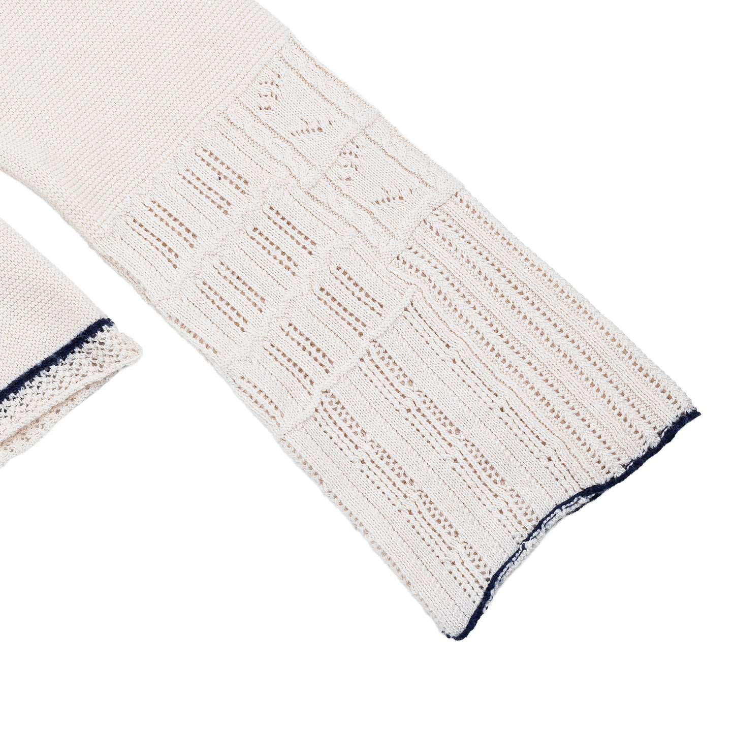 Marithé François Girbaud Vintage Beige Crocheted Turtleneck Sweater