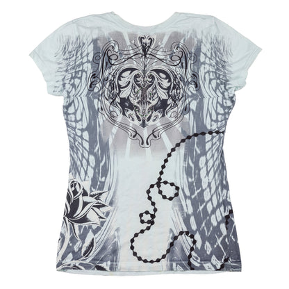 Christian Audigier Vintage Light Grey/Blue T-Shirt  