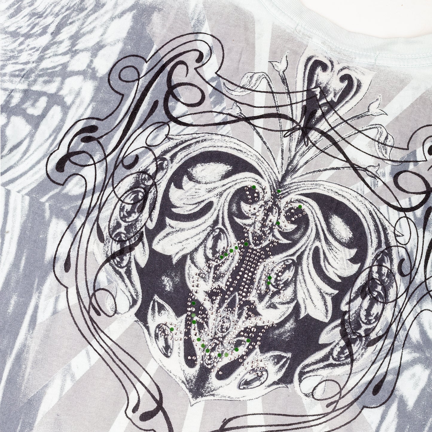 Christian Audigier Vintage Light Grey/Blue T-Shirt