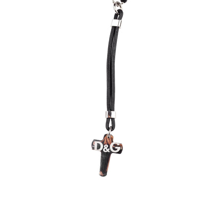 Dolce & Gabbana Vintage Black/Red Rosary Necklace  