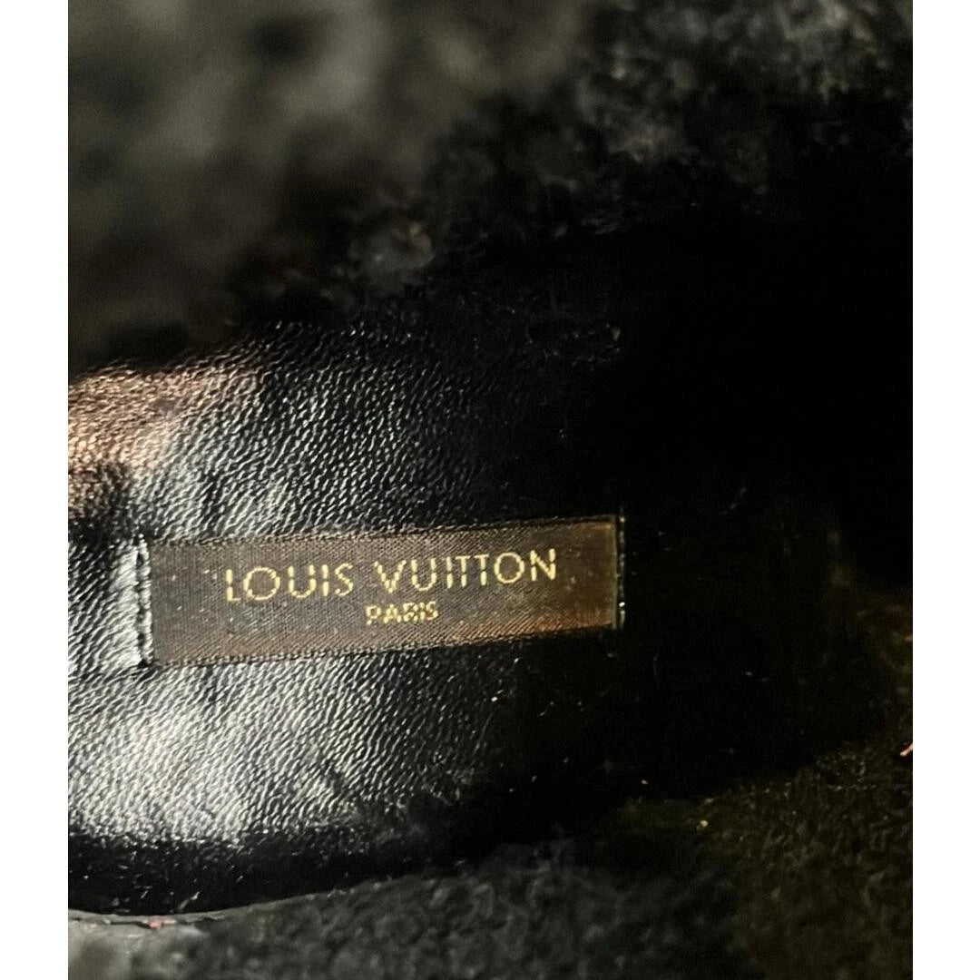 Louis Vuitton FW 2006 Ready-to-Wear Black Leather Wedge Boots