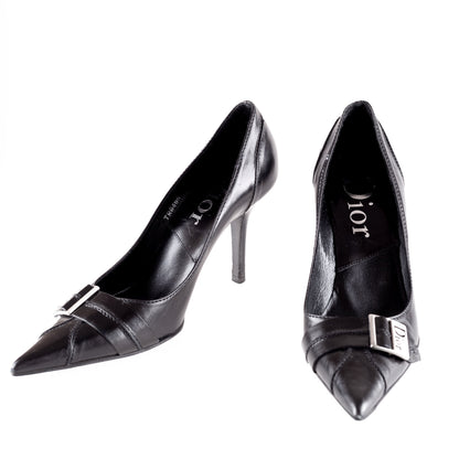 Dior TR0406 Black Leather Heels