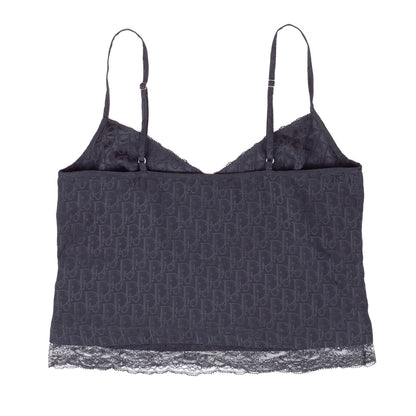 Dior Monogram Black Lace Top With Adjustable Straps