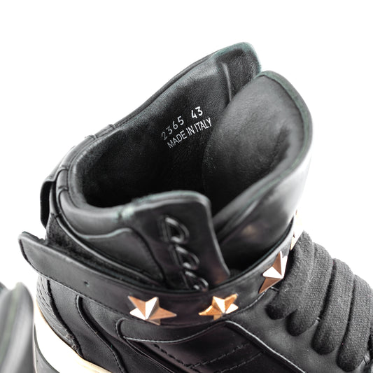 Givenchy Paris Tyson Star High Top Black Sneakers (43 EU)