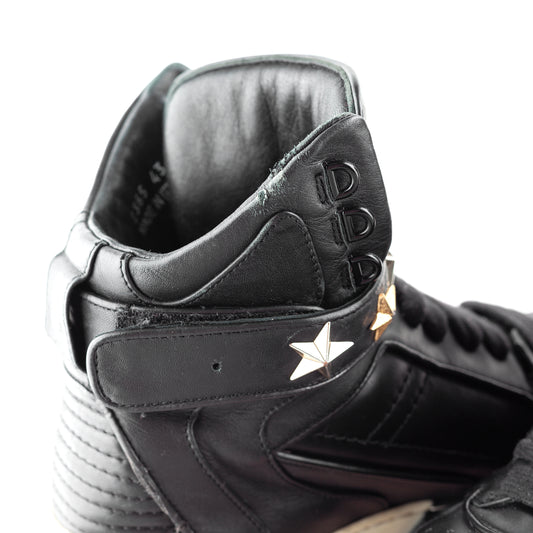 Givenchy Paris Tyson Star High Top Black Sneakers (43 EU)