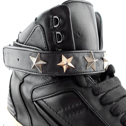 Givenchy Paris Tyson Star High Top Black Sneakers (43 EU)