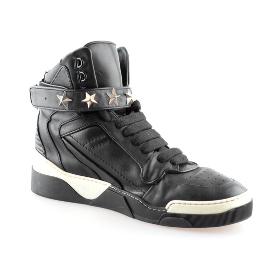 Givenchy Paris Tyson Star High Top Black Sneakers (43 EU)