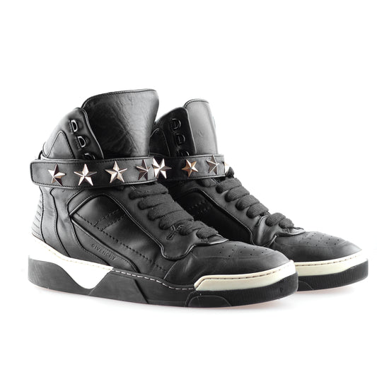 Givenchy Paris Tyson Star High Top Black Sneakers (43 EU)