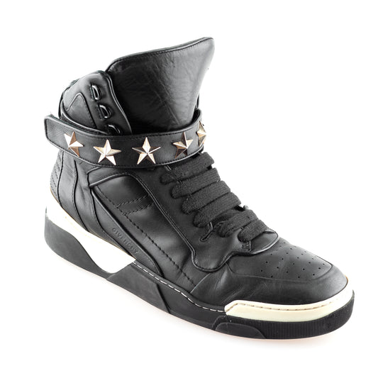Givenchy Paris Tyson Star High Top Black Sneakers (43 EU)