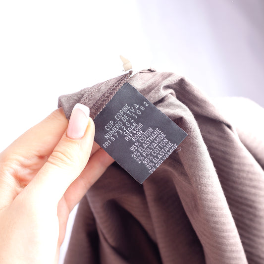 Cop Copine Vintage Asymmetrical Brown/Grey Maxi Dress (M)