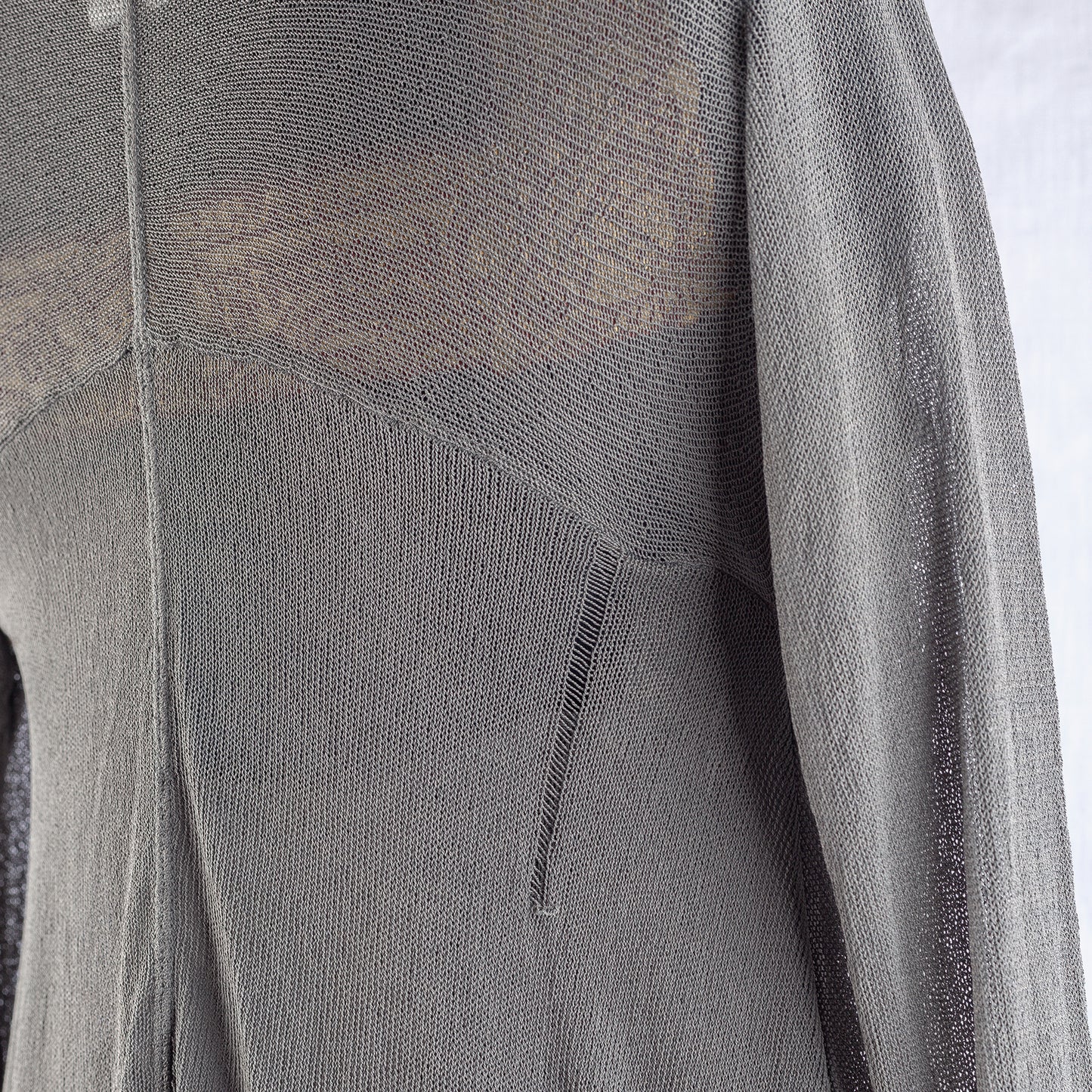 Sarah Pacini Vintage Grey Bustier Fitted Rayon Cardigan Jacket (OSFA)