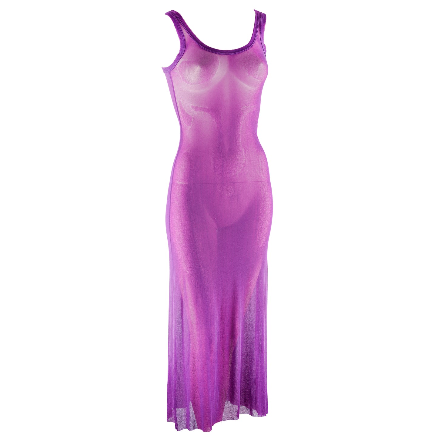 Jean Paul Gaultier Vintage Purple Mesh Dress (S)