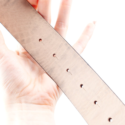 Designer Leather Belt - Star Buckle