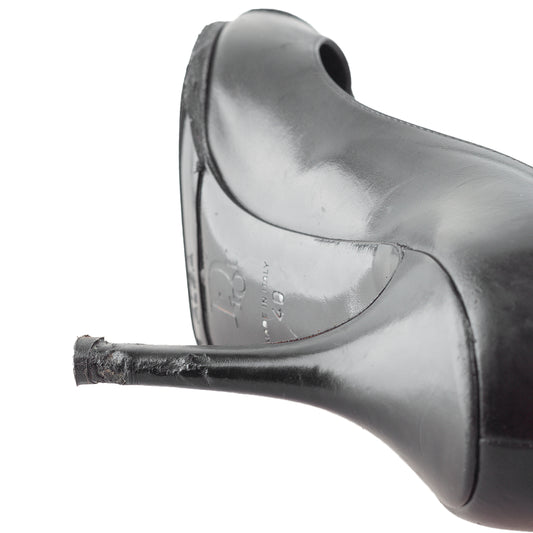 Vintage Dior Heels - Black Leather 