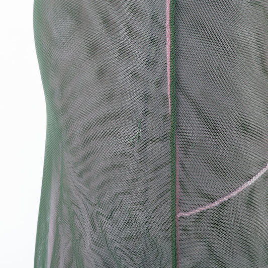 Versace Jeans Couture Bustier Mesh Dress in Pink and Green