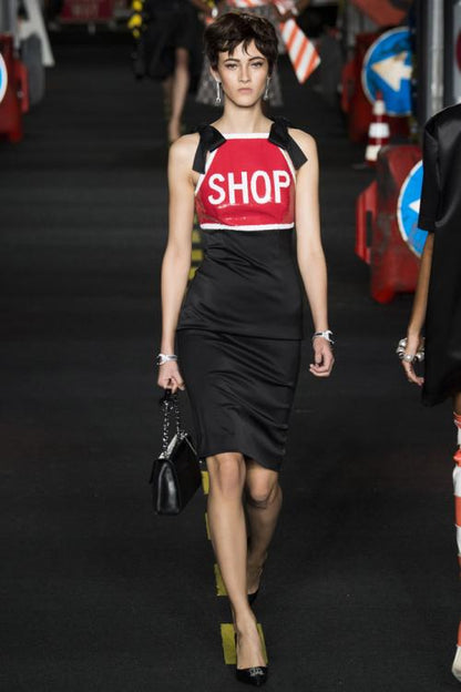 Moschino Couture SS 2016 'Shop' Sequin Midi Dress