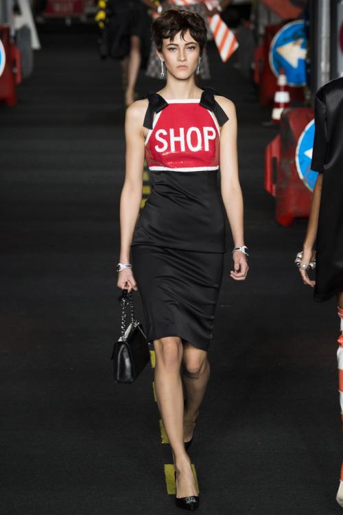 Moschino Couture SS 2016 'Shop' Sequin Midi Dress