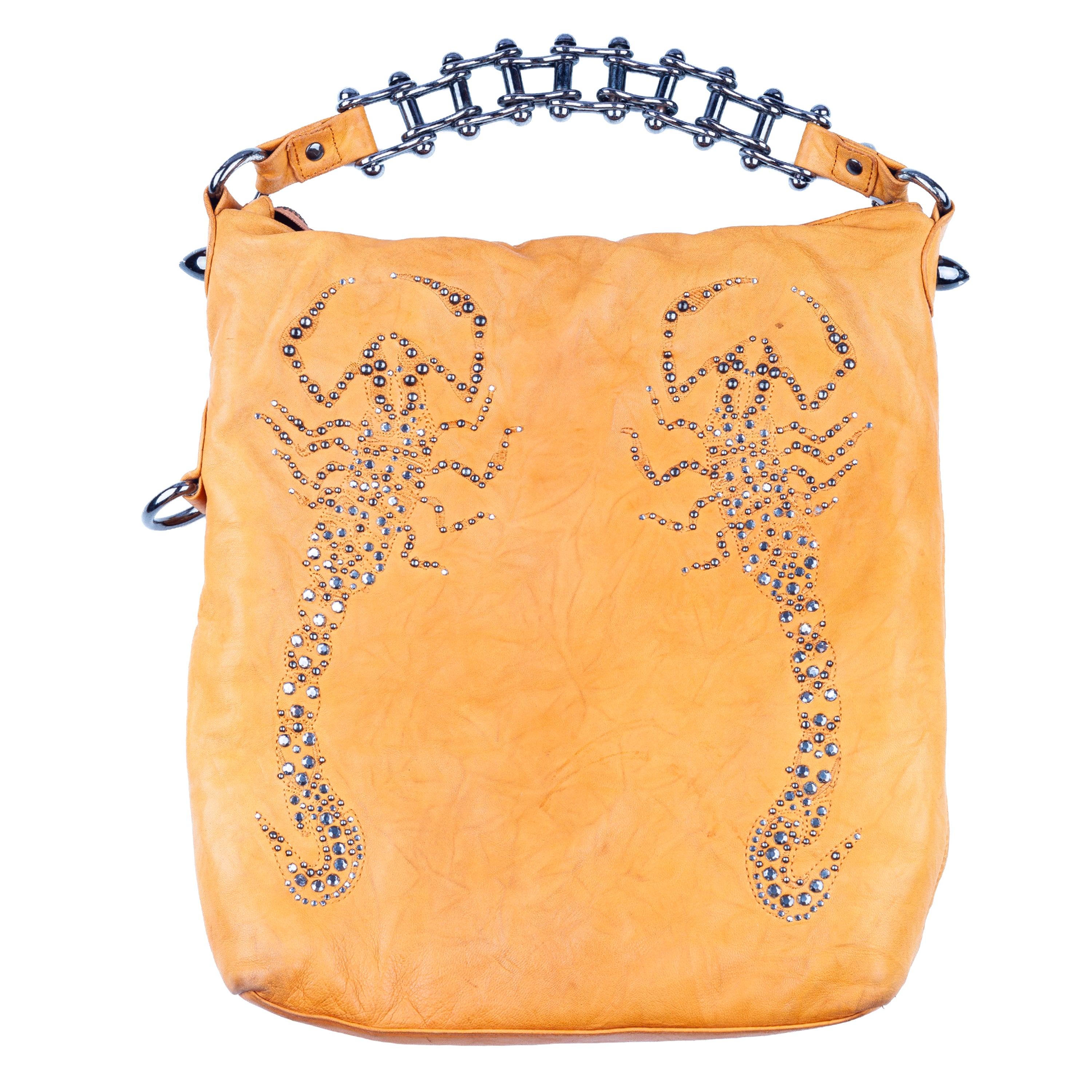 Thomas Wylde Studded Scorpion Leather Hobo Bag