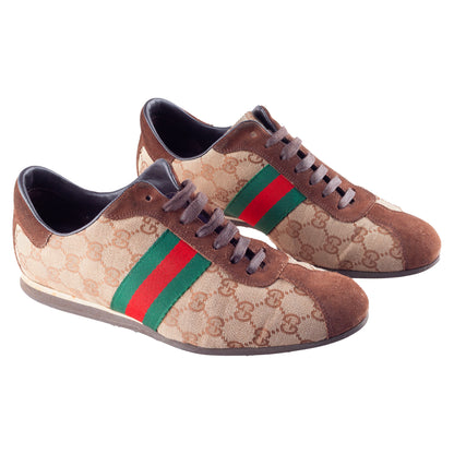 Vintage Gucci Monogram Brown Sneakers (39 EU)