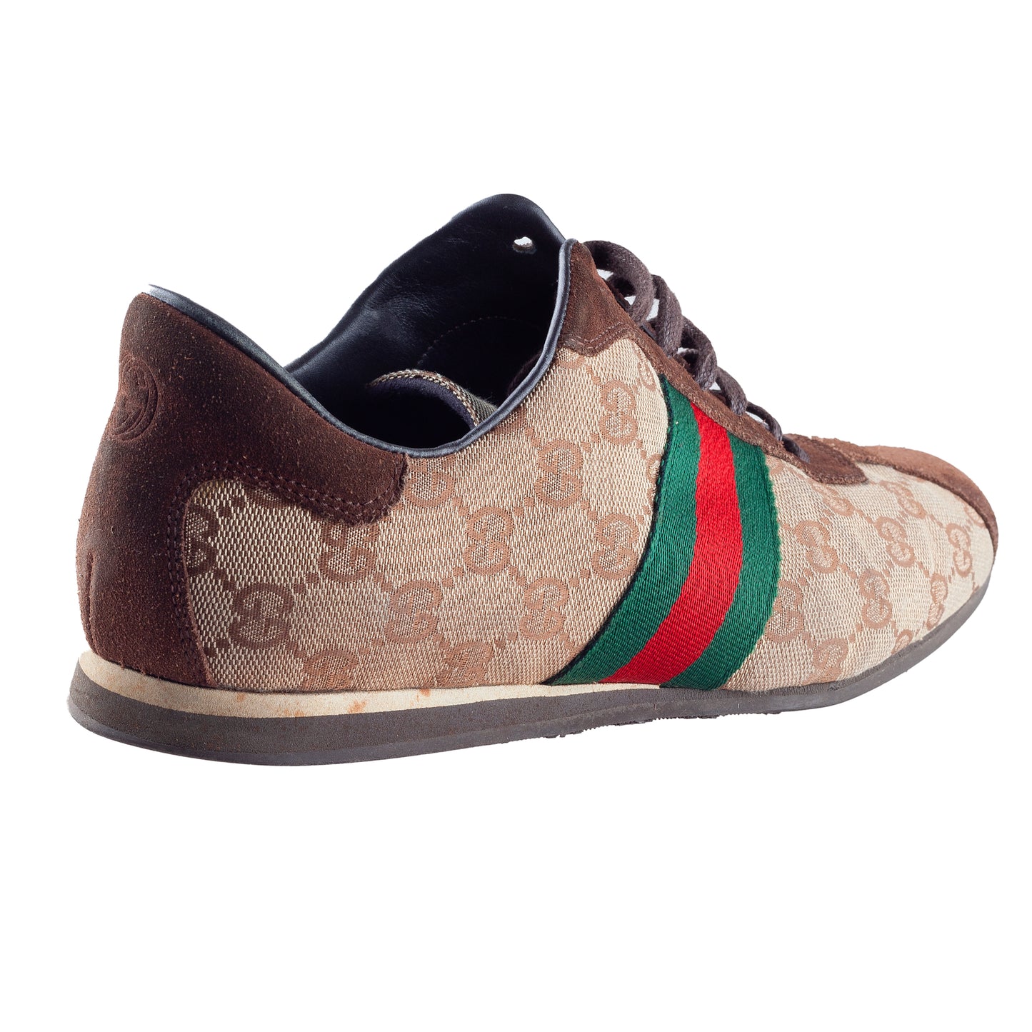 Vintage Gucci Monogram Brown Sneakers (39 EU)