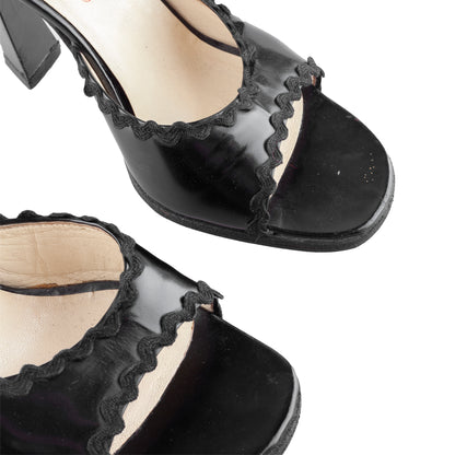 Vintage Miu Miu Black Mule Heels (37,5 EU)