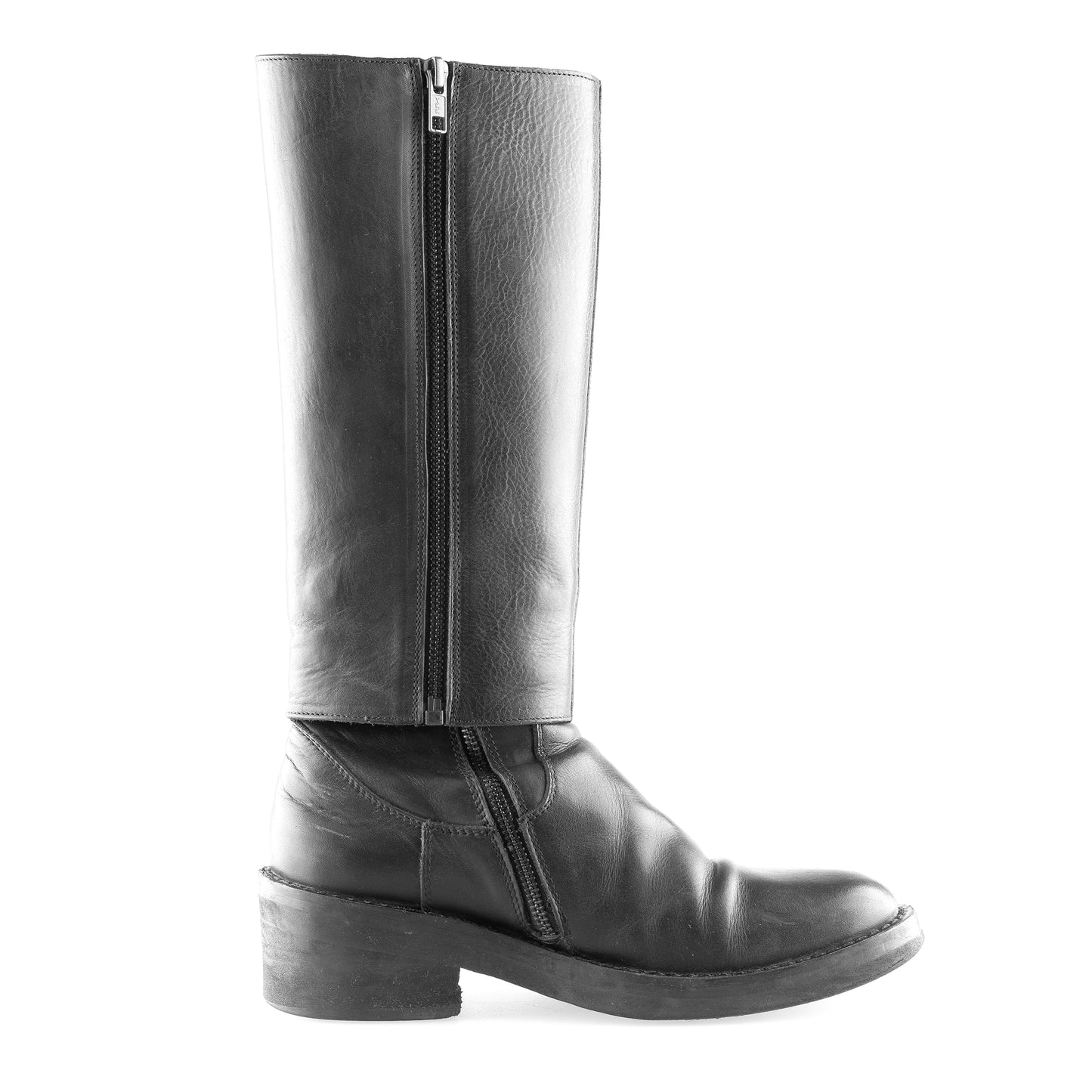 Ann Demeulemeester Convertible Black Vintage Leather Boots (37,5 EU)