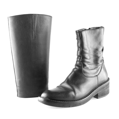 Ann Demeulemeester Convertible Black Vintage Leather Boots (37,5 EU)