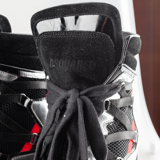 DSQUARED2 Black Wedges High Top Sneakers (37 IT / 38 EU)