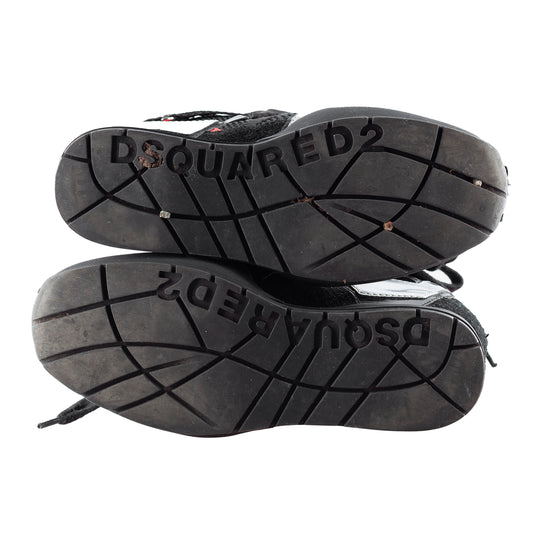 DSQUARED2 Black Wedges High Top Sneakers (37 IT / 38 EU)