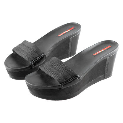 Prada Sport Black Vintage Sandal Wedges (36,5 IT/37,5 EU)
