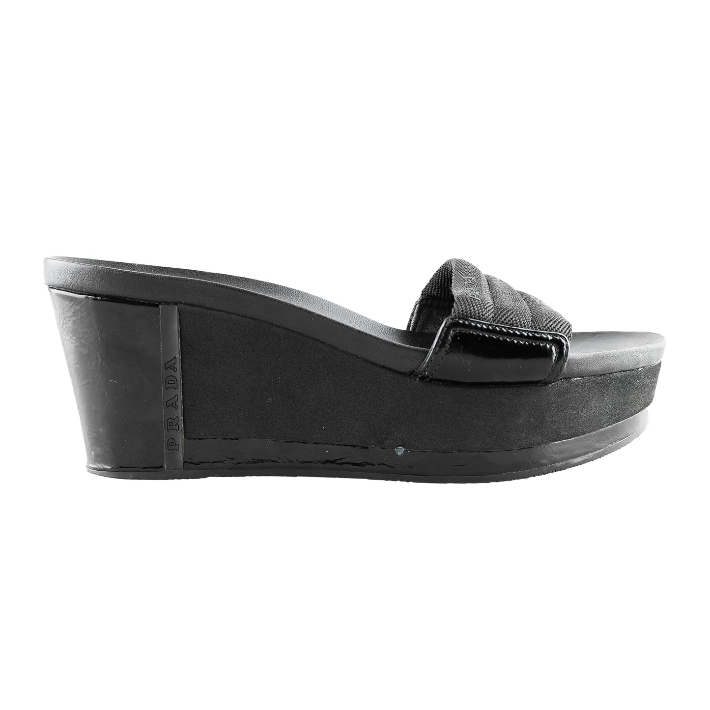 Prada Sport Black Vintage Sandal Wedges (36,5 IT/37,5 EU)