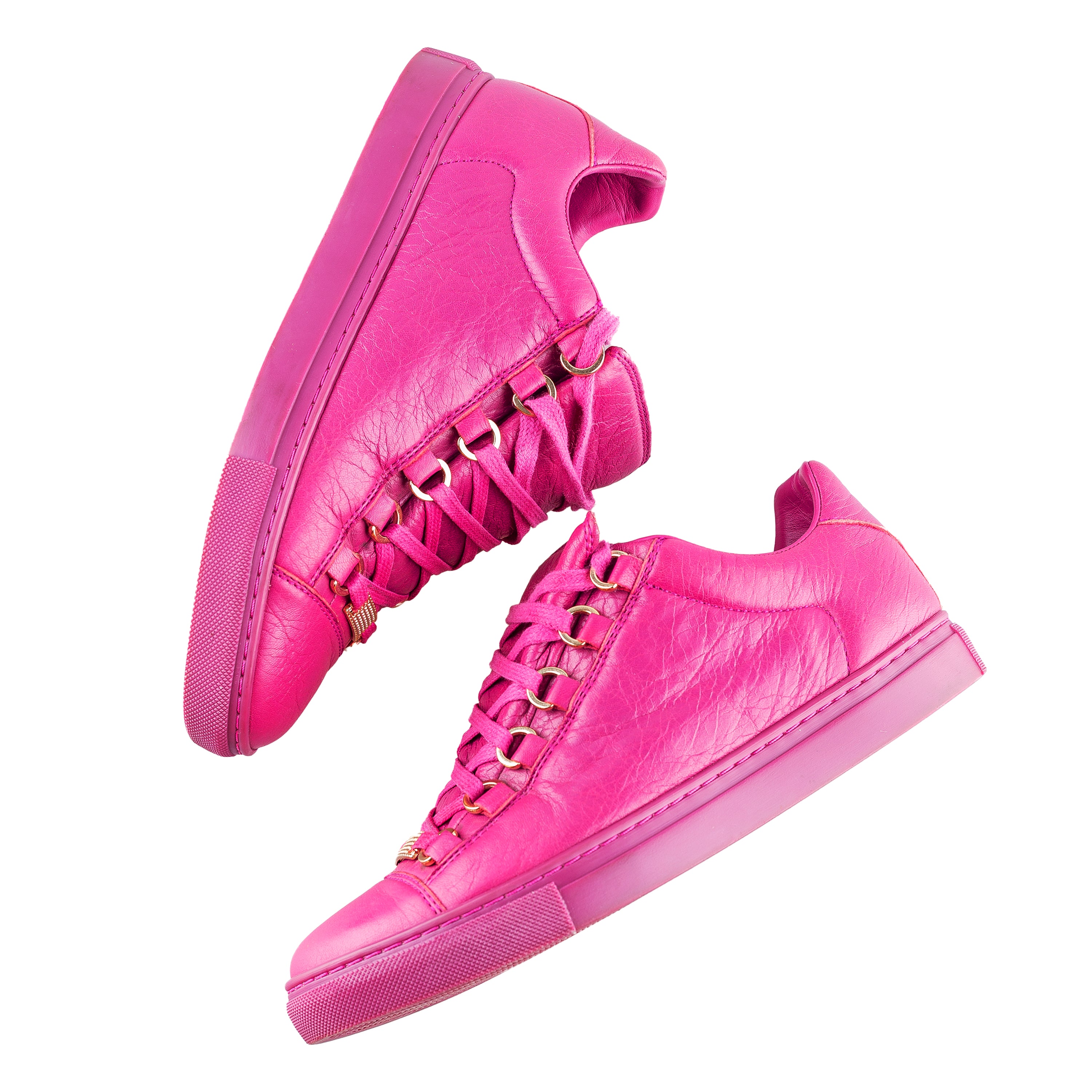 Balenciaga Arena Low Purple Wine Leather Shoes (36,5 IT/ 37,5 EU)