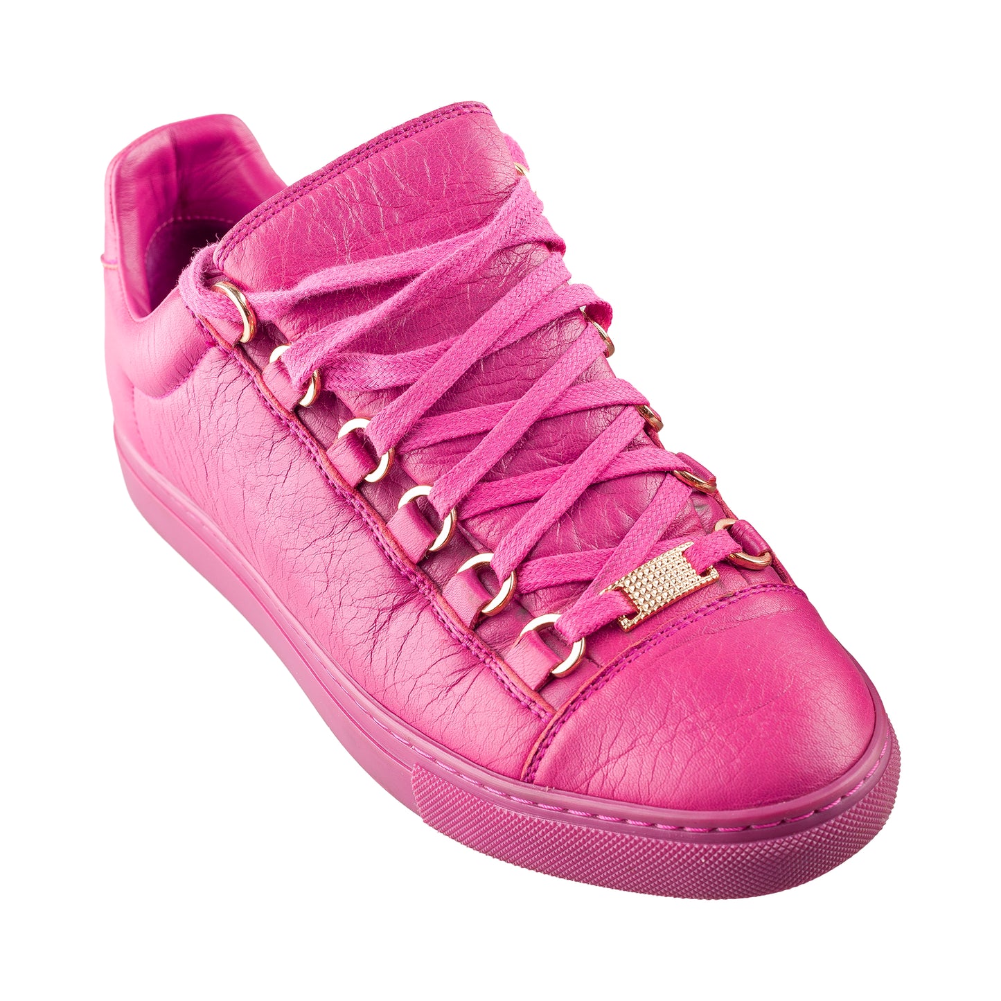 Balenciaga Arena Low Purple Wine Leather Shoes (36,5 IT/ 37,5 EU)