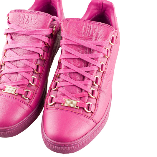 Balenciaga Arena Low Purple Wine Leather Shoes (36,5 IT/ 37,5 EU)