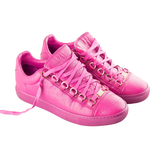Balenciaga Arena Low Purple Wine Leather Shoes (36,5 IT/ 37,5 EU)