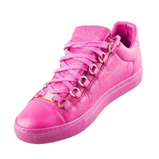 Balenciaga Arena Low Purple Wine Leather Shoes (36,5 IT/ 37,5 EU)