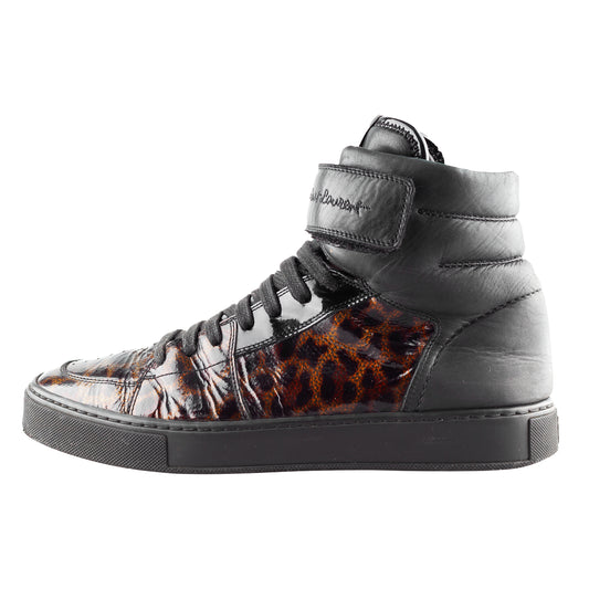 Yves Saint Laurent YSL FW 2012 Leather Cheetah High Top Sneakers (40,5 IT / 42 EU)