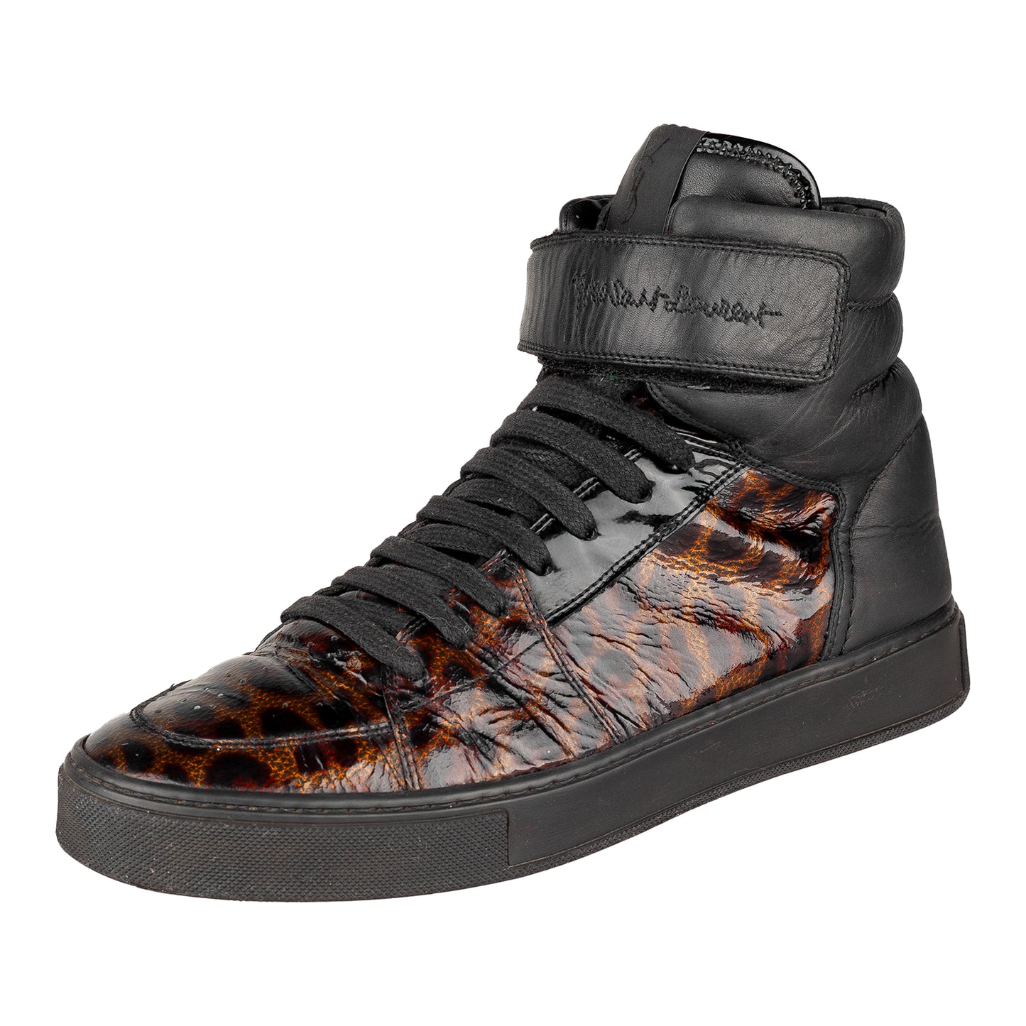 Yves Saint Laurent YSL FW 2012 Leather Cheetah High Top Sneakers (40,5 IT / 42 EU)