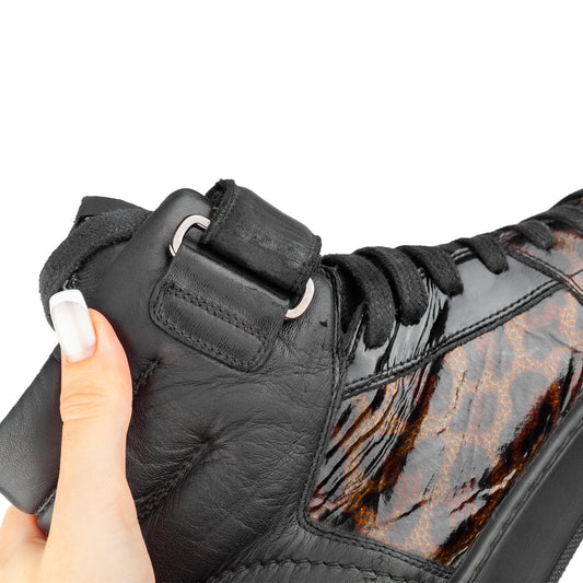 Yves Saint Laurent YSL FW 2012 Leather Cheetah High Top Sneakers (40,5 IT / 42 EU)