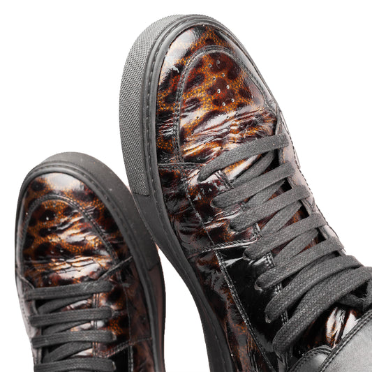 Yves Saint Laurent YSL FW 2012 Leather Cheetah High Top Sneakers (40,5 IT / 42 EU)